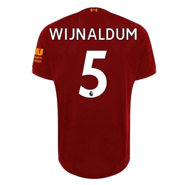 Camiseta Liverpool NO.5 Wijnaldum Primera equipación 2019-2020 Rojo